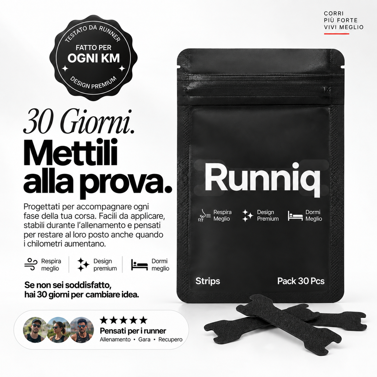 RunniqStrips – Tiras Nasales Deportivas