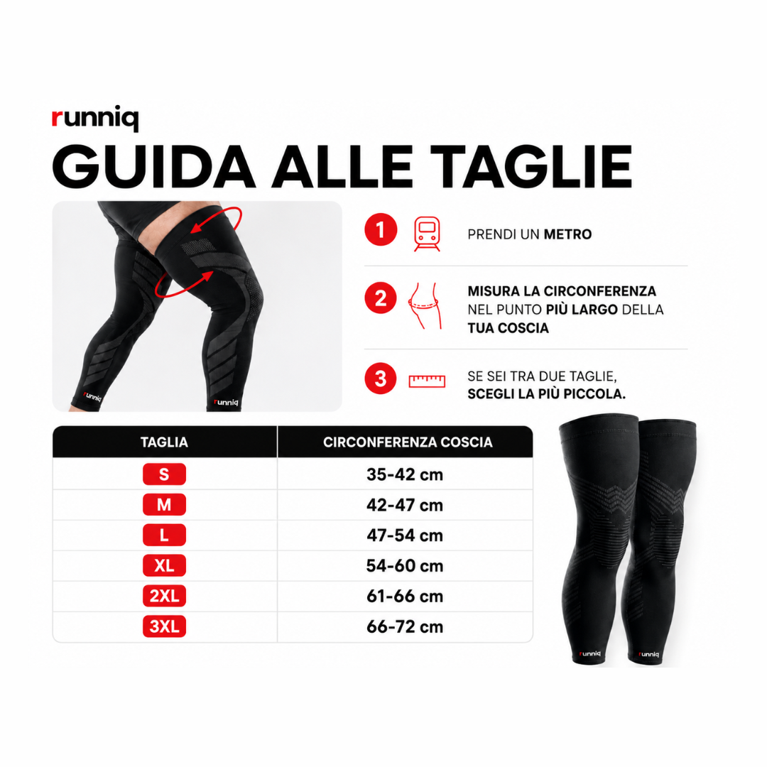 Runniq V3 – supporti compressivi estivi per ginocchia e gambe