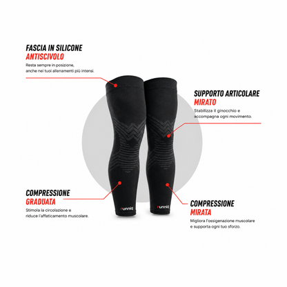 Runniq V3 – supporti compressivi estivi per ginocchia e gambe
