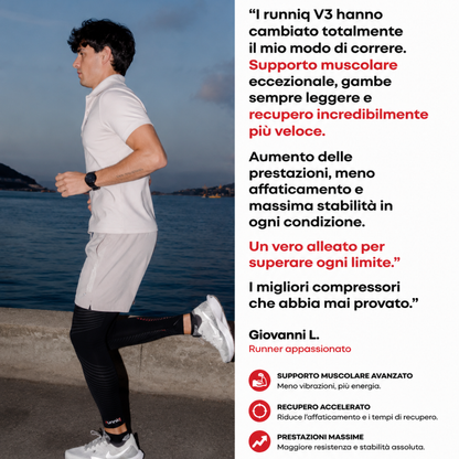 Runniq V3 – supporti compressivi estivi per ginocchia e gambe