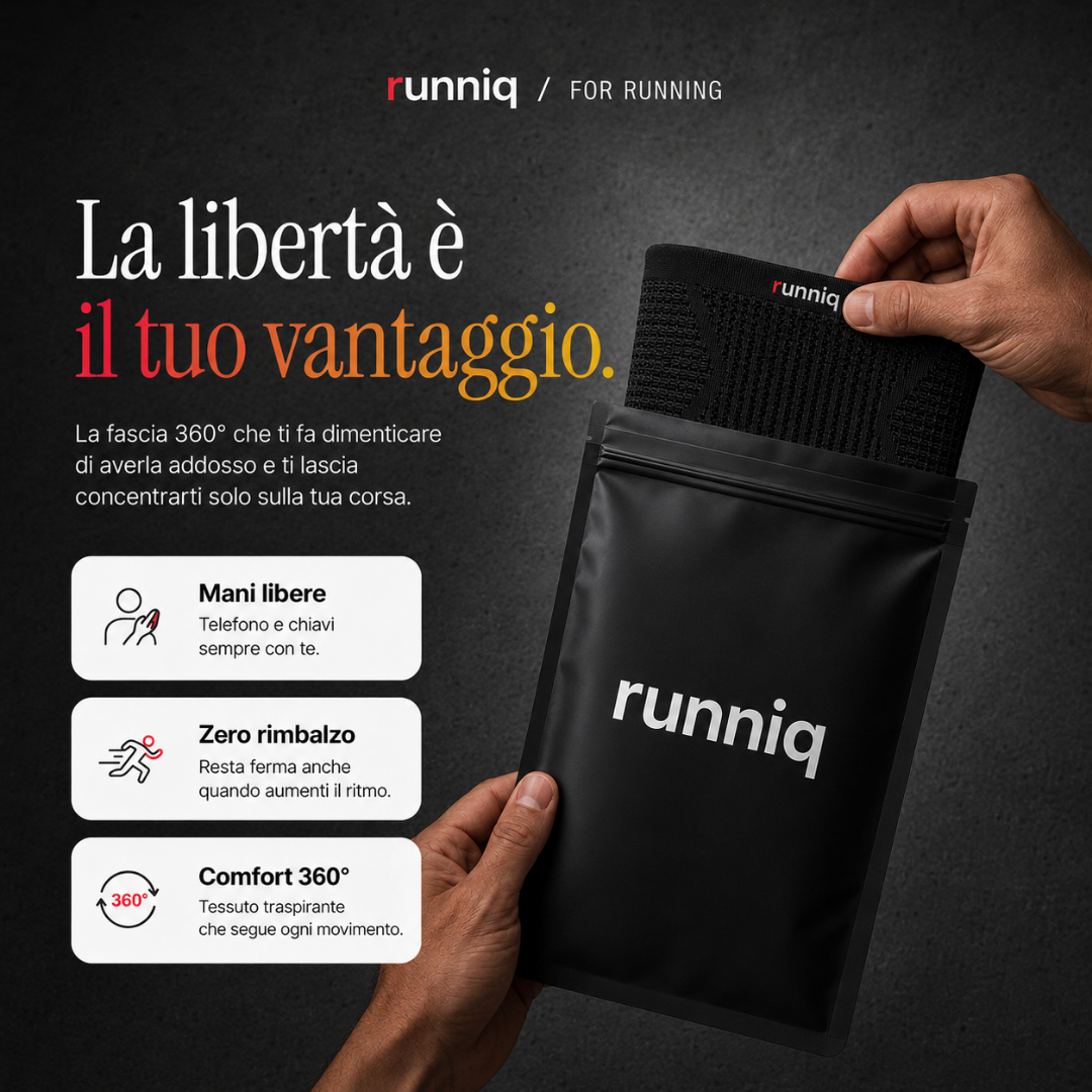 La fascia da running che non rimbalza, non bagna il telefono e non ti abbandona al 30° km.