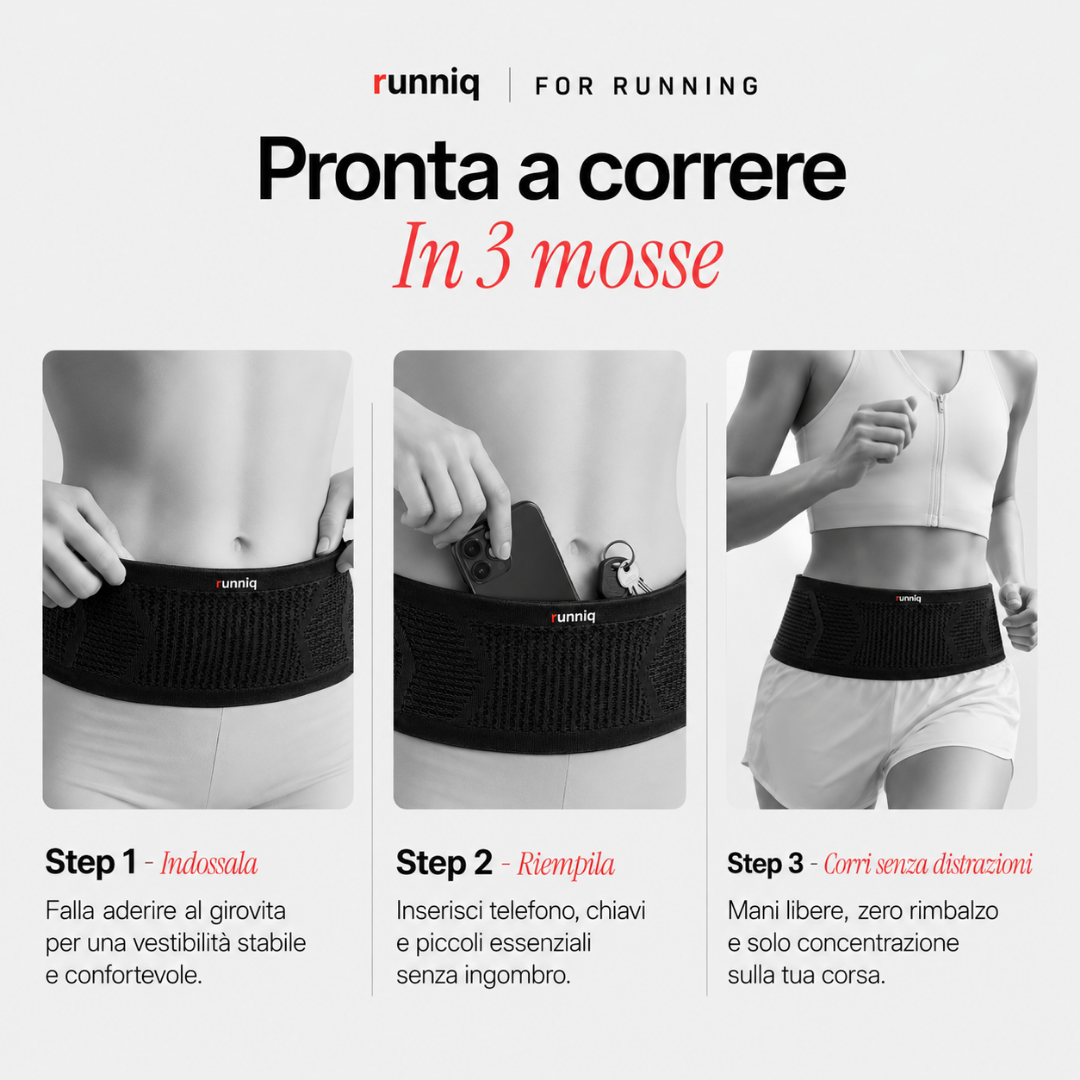 La fascia da running che non rimbalza, non bagna il telefono e non ti abbandona al 30° km.