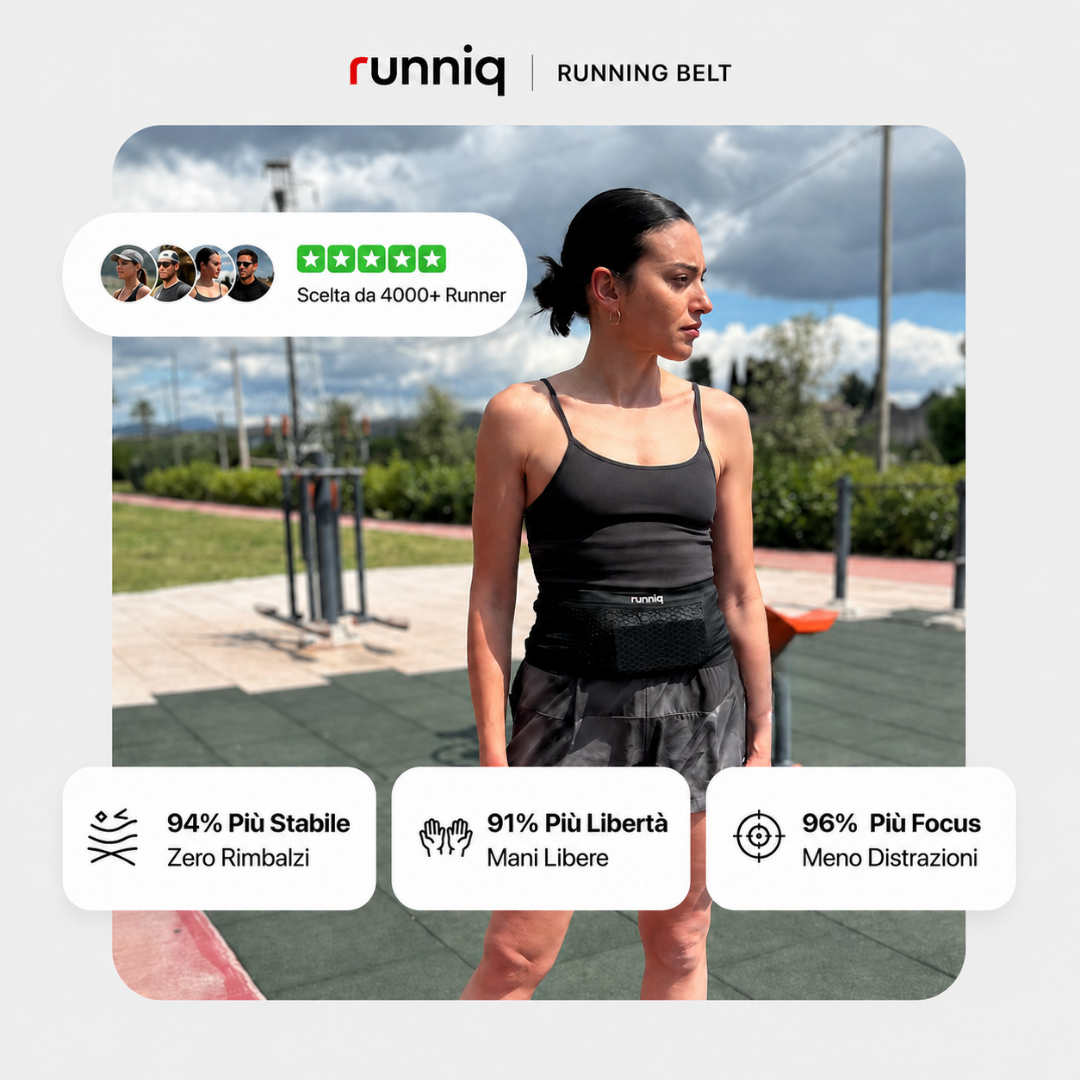 La fascia da running che non rimbalza, non bagna il telefono e non ti abbandona al 30° km.